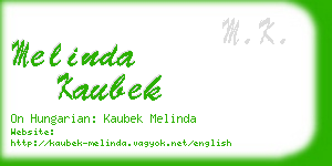 melinda kaubek business card